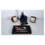 Sheffield knife and pocket in case, watch, pen &