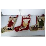 Wool hook Christmas stockings