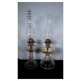 Set of 2 oil lamps, clean and ready to use.
