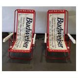 Two Budweiser Beach Chairs