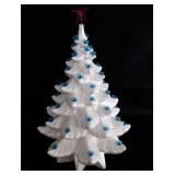 21" Ceramic Christmas tree, works, in good