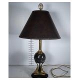 Older very heavy brass and marble base lamp with