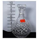 Cut crystal wine decanter