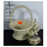 Lenox Easter basket and egg trinket dish