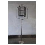 Vintage Bird Cage with Floor Stand,