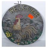 Rooster Welcome plaque
