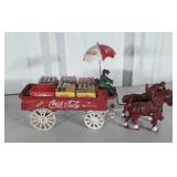 Cast Iron Coca-Cola Horse Drawn Delivery Wagon, 2