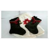 Holiday tree skirt and stockings