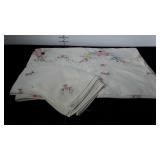 Embroidered tablecloth (60 x 90) and ten matching