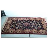 Scatter rug, 100 percent worsted virgin wool, 24