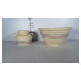Large McCoy Ovenware bowl and smaller matching
