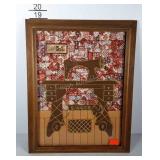 Handmade Singer sewing machine wall hanging,