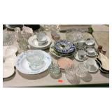Group lot of glassware and decor
