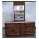 Six Drawer dresser, with mirror, seller code OP