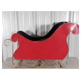 Sleigh, big tin made Decorative Sleigh, 39 long x