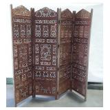 Wooden dressing screen, does show sun fading from