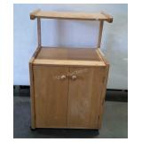 Wooden microwave cart