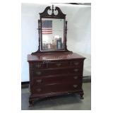Mahogany Dresser with Mirror, final arched mirror
