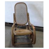 Rocking Chair, bentwood framed, cane seat needs