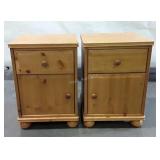 Pair of knotty pine Nightstands