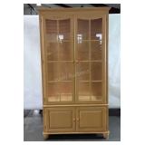 Curio China, maple one piece China Cabinet, top