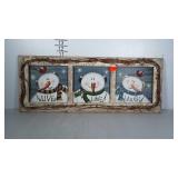 Snowman / Winter / Christmas wall art. Measures