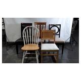 Group of 5 Odd Chairs, 4 breakfast Dining type,