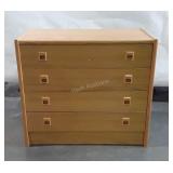 Bedroom 4 Drawer Chest, modern oak, easy glide