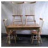 5pc Dining Table set, 5 nice spindle high back