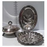 Reed and baron silver plated platter, Rogers