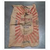 Wayne poultry and livestock burlap Feed Bag used