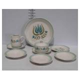 9 pieces of Franciscan Earthenware, large plate