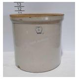 3 gallon York Pennsylvania crock, chips