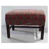 Ottoman with red diamond pattern