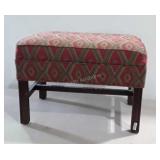 Ottoman with red diamond pattern