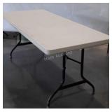 Lifetime Poly 6ft Folding Table, legs show use