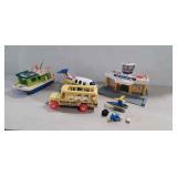 Fisher-Price travel toys, boat, airplane,
