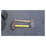 Handheld sledge hammer, and axe