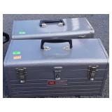 Two metal portable Tool boxes