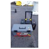 Two poly portable tool boxes