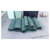 Eight rolls of construction style fence