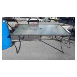 Glass top patio table, seller code LW