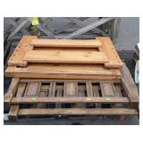 Skid lot with two bed frames, no rails
