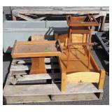 Skid lot, includes doll bed, doll highchair, kids