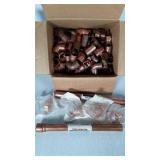 Copper piping pieces.
