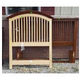 Two twin size head boards, one does have damage,