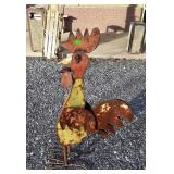 Metal lawn decor chicken, 44" tall