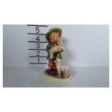 Goebel Hummel figurine, boy with two lambs, made