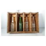 Bottle collection in wood case