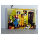 Nelson De La Nuez Circus clown print on wrapped